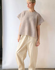 Lauren Manoogian Waffle Poncho Alpaca Knit Oversized Boxy Vest