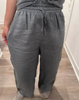 Nary High Waisted Linen Lounge Pant