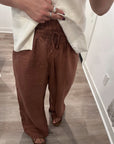 Nary High Waisted Linen Lounge Pant