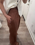 Nary High Waisted Linen Lounge Pant