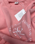 Sporty Rich SRHWC Crewneck Cotton Sweatshirt Rose