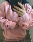 Sporty Rich SRHWC Crewneck Cotton Sweatshirt Rose
