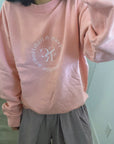 Sporty Rich SRHWC Crewneck Cotton Sweatshirt Rose