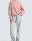 Sporty Rich SRHWC Crewneck Cotton Sweatshirt Rose
