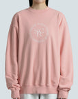 Sporty Rich SRHWC Crewneck Cotton Sweatshirt Rose