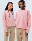 Sporty Rich SRHWC Crewneck Cotton Sweatshirt Rose