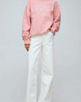 Sporty Rich SRHWC Crewneck Cotton Sweatshirt Rose