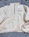 Sporty Rich Rizolli Quarter Zip Cotton Sweatshirt