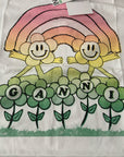 Ganni Relaxed Rainbow Short Sleeve White Cotton T-shirt T3429