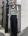 Ganni Multicolor Striped Mohair Knit Vest K1863