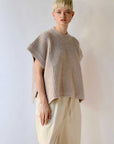 Lauren Manoogian Waffle Poncho Alpaca Knit Oversized Boxy Vest