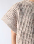 Lauren Manoogian Waffle Poncho Alpaca Knit Oversized Boxy Vest