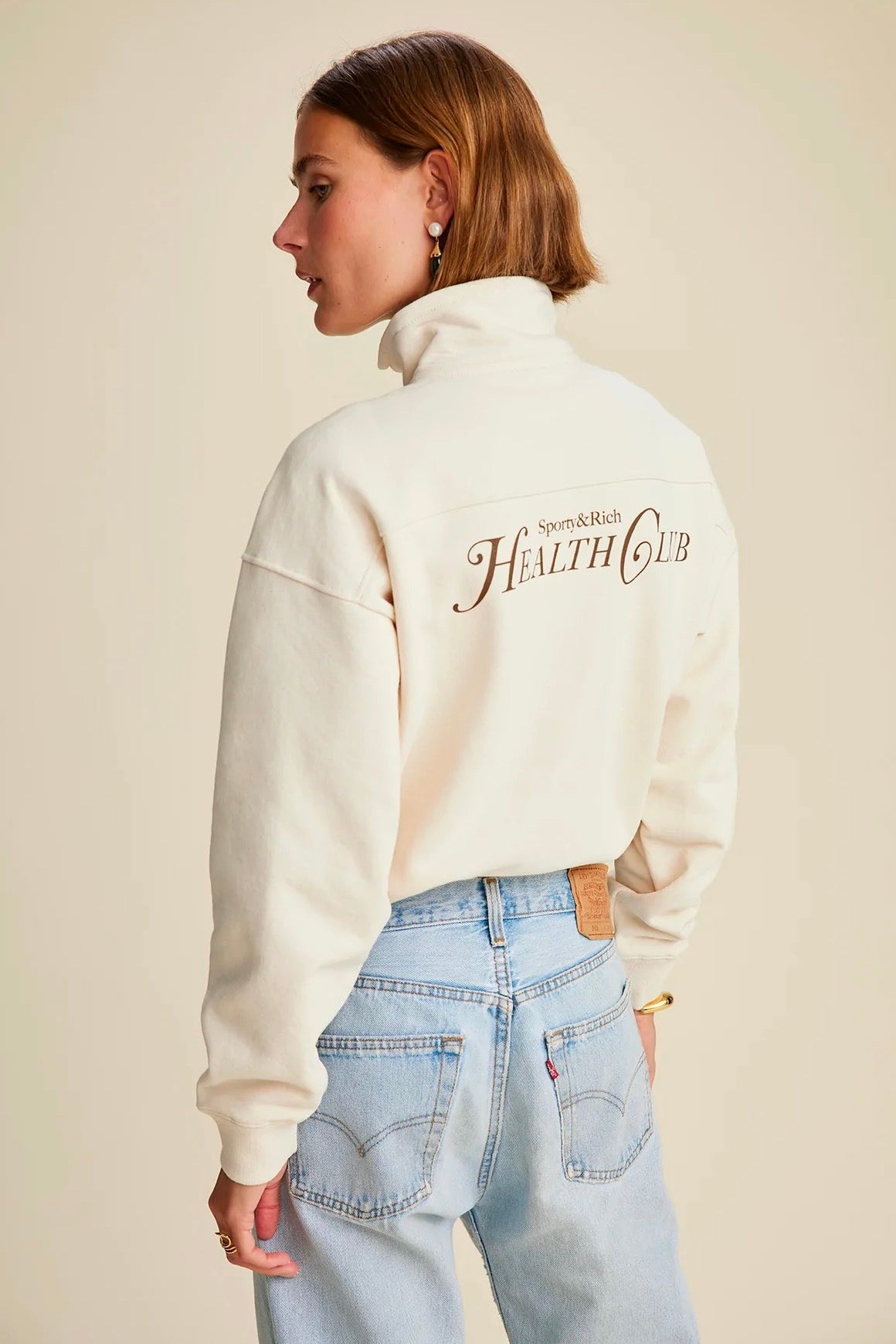 Sporty Rich Rizolli Quarter Zip Cotton Sweatshirt – OnlyaFew