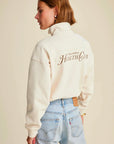 Sporty Rich Rizolli Quarter Zip Cotton Sweatshirt