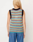 Ganni Multicolor Striped Mohair Knit Vest K1863