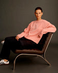 Sporty Rich SRHWC Crewneck Cotton Sweatshirt Rose