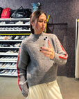Paloma Wool Grand Slam Grey Crewneck Sweater Raglan