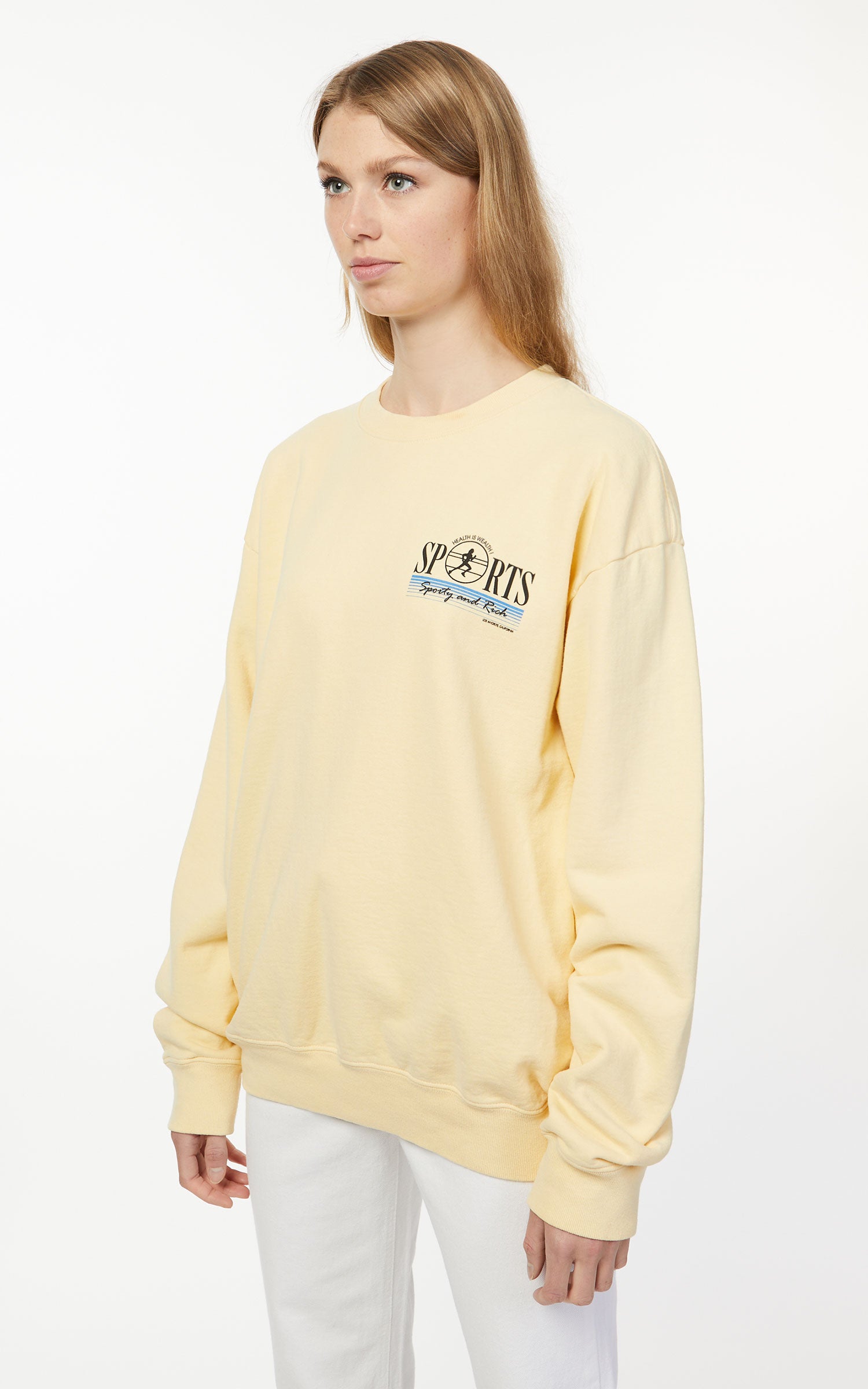 Sporty Rich Venice Crewneck Sweatshirt Lemon