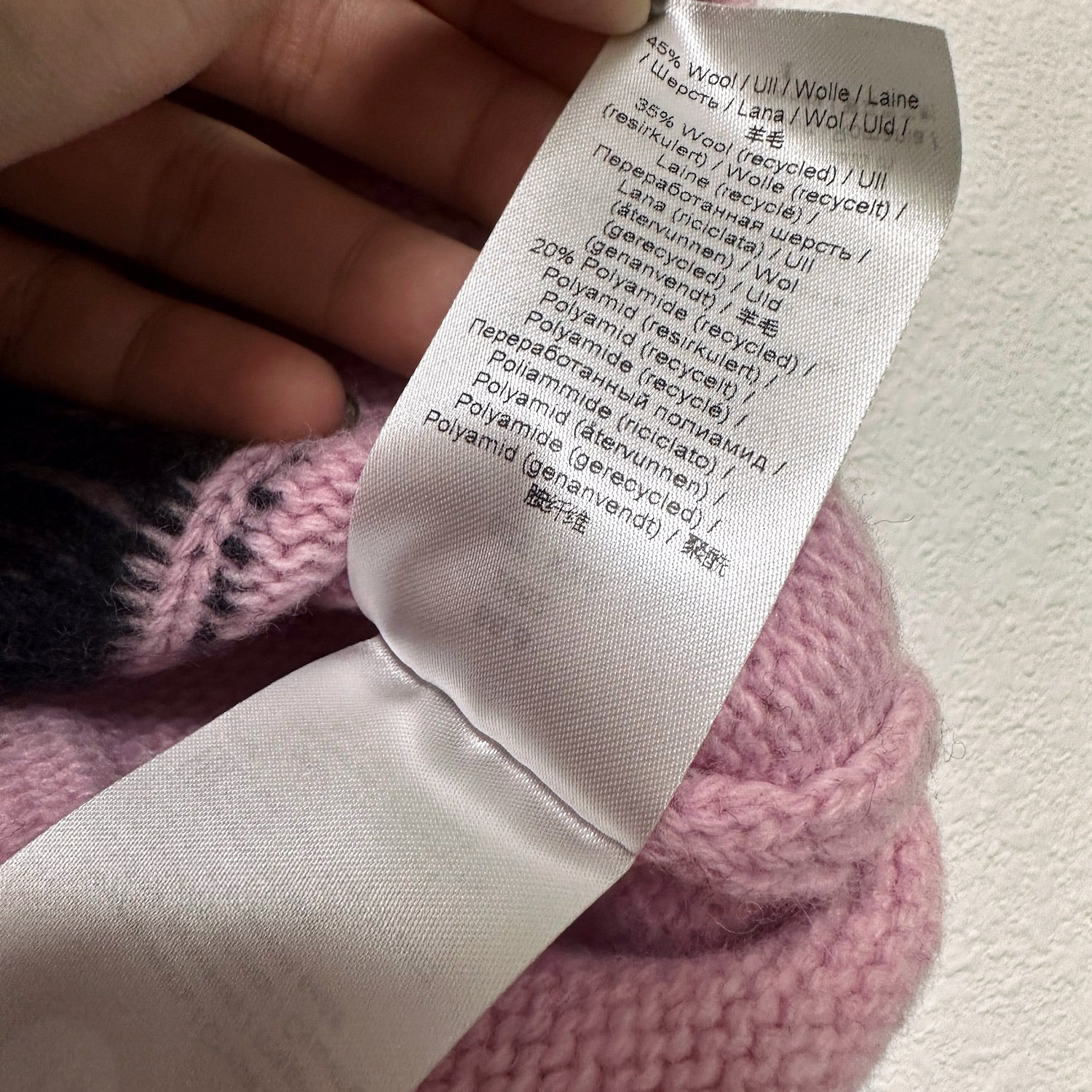 Ganni Logo Wool Pink Knit Vest K1762