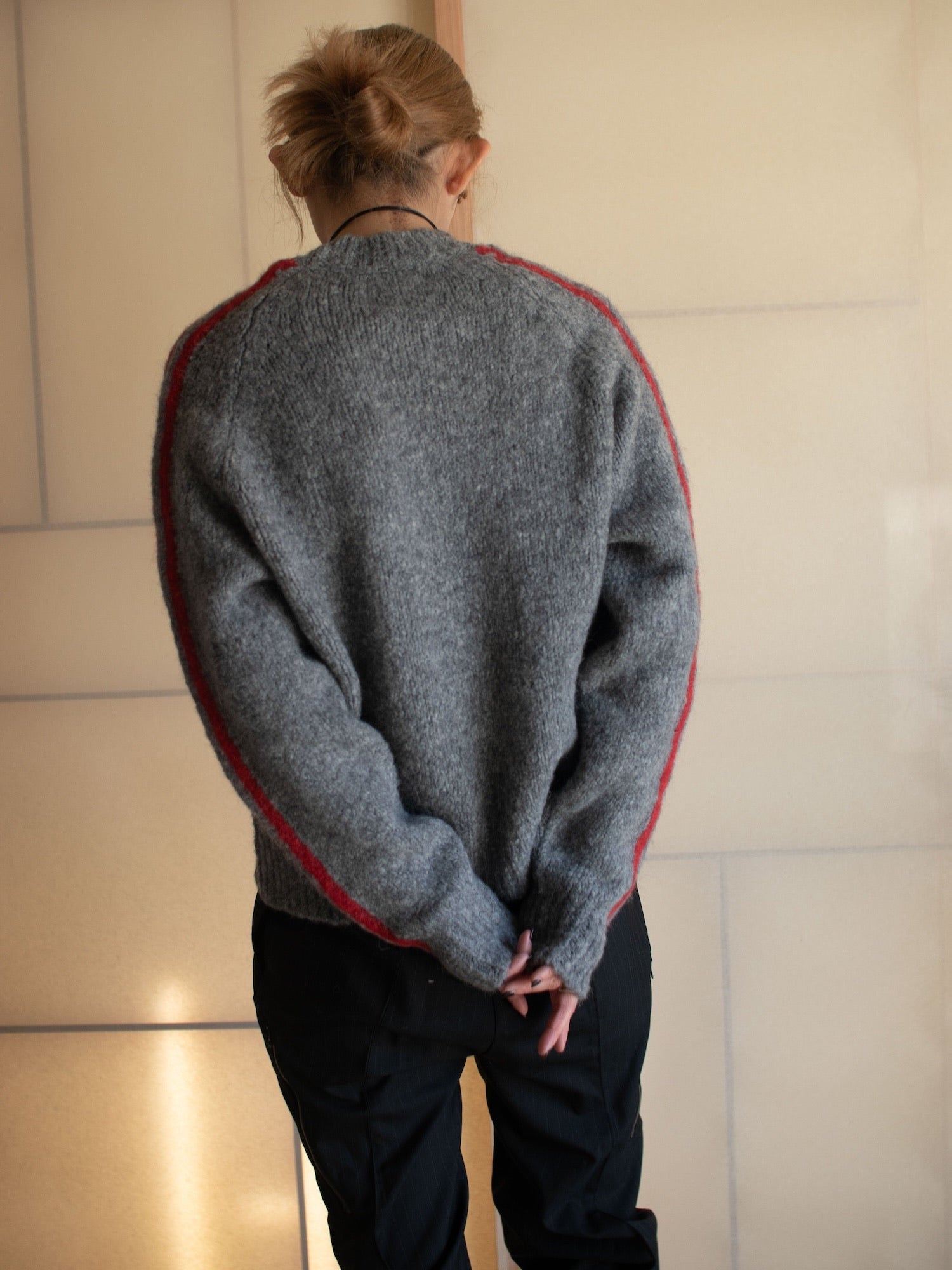 Paloma Wool Grand Slam Grey Crewneck Sweater Raglan