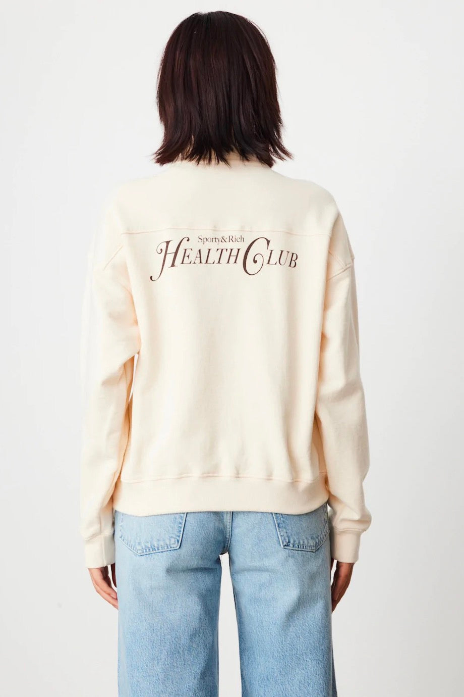 Sporty Rich Rizolli Quarter Zip Cotton Sweatshirt