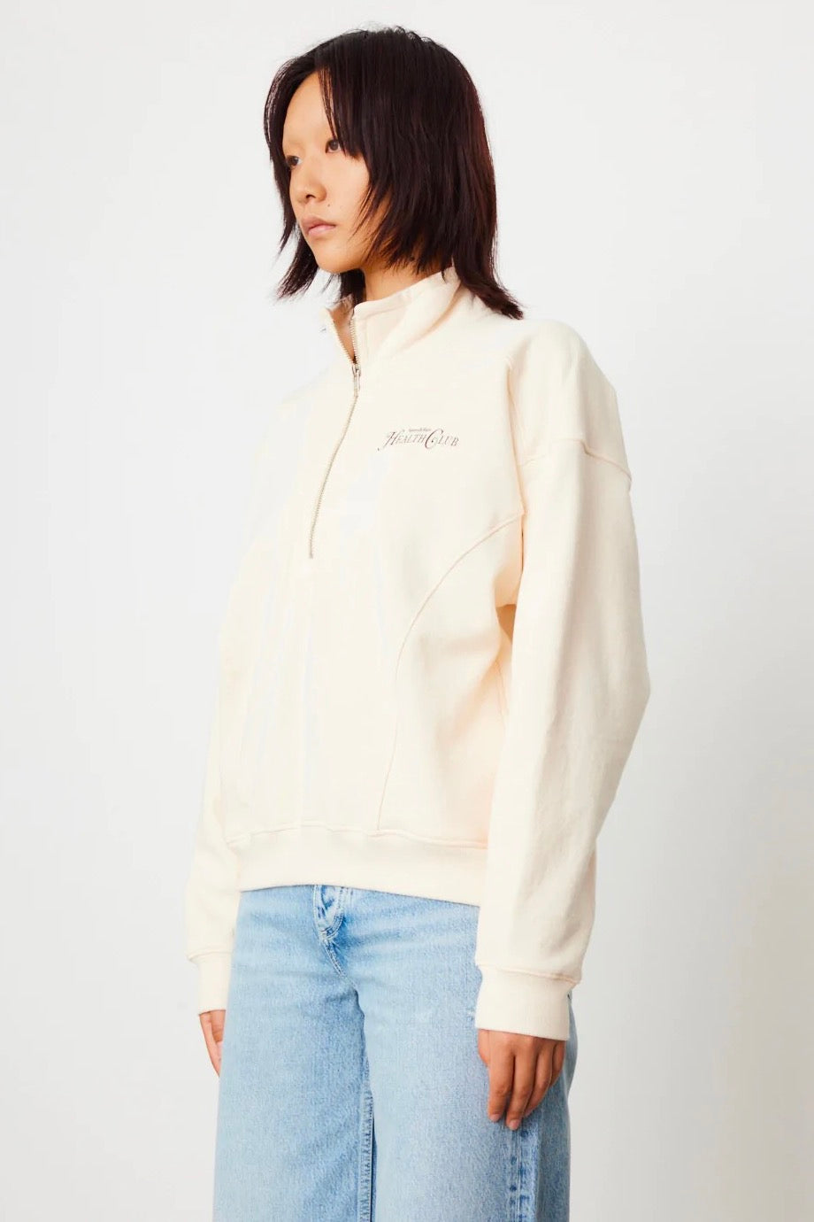 Sporty Rich Rizolli Quarter Zip Cotton Sweatshirt