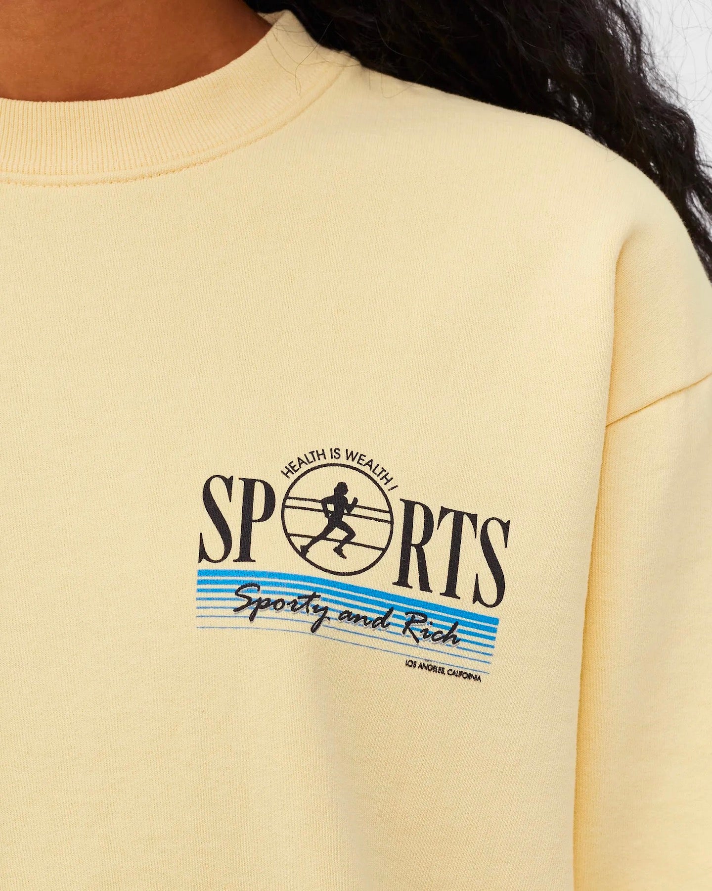 Sporty Rich Venice Crewneck Sweatshirt Lemon