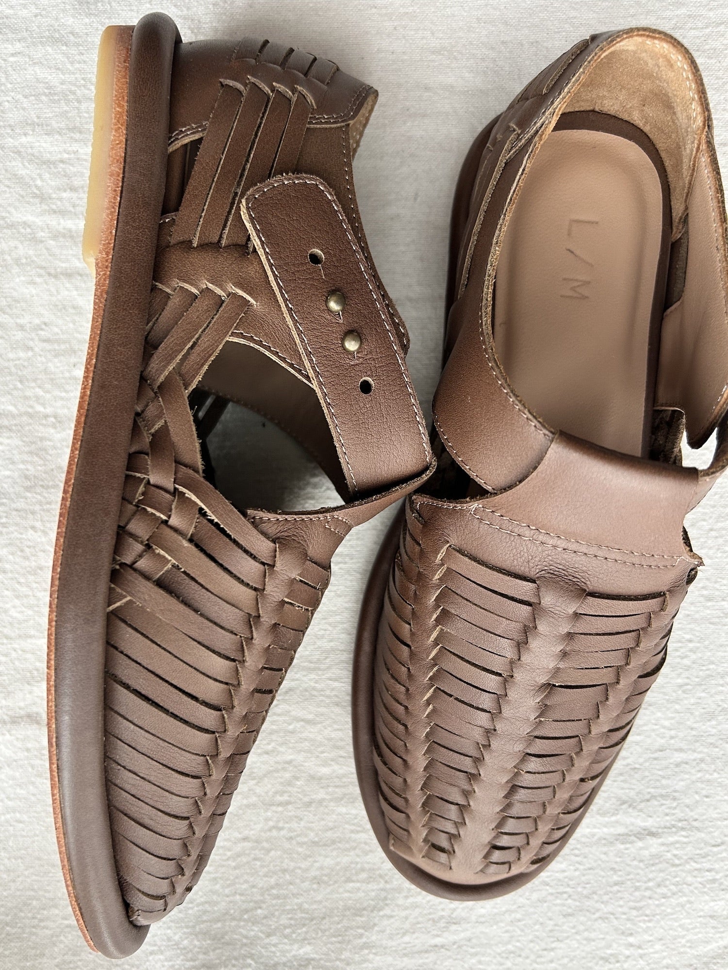 Lauren Manoogian New Mesa Woven Leather Shoes Brown