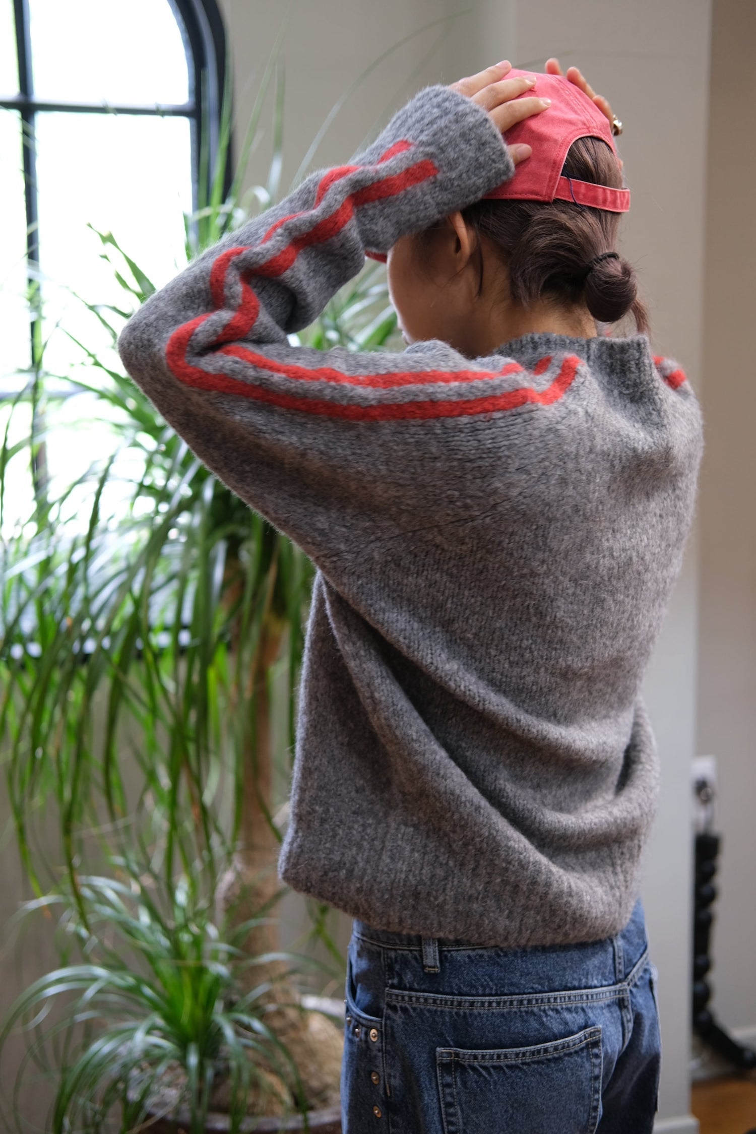 Paloma Wool Grand Slam Grey Crewneck Sweater Raglan